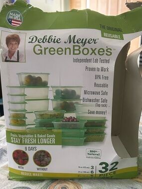 Debbie Meyer GreenBoxes 28 -Piece Reusable Food Storage Set - Green